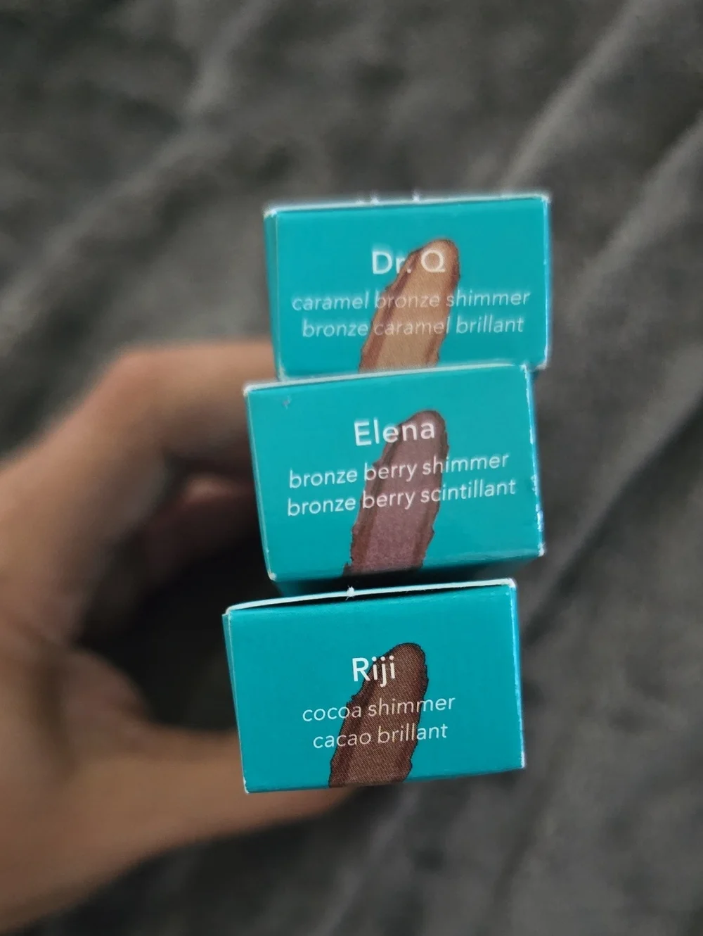 Three New Thrive Infinity Waterproof Eyeshadow Sticks- Dr. Q, Elena, Riji
